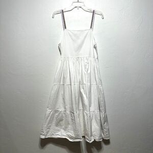 Millie Mackintosh x Pitusa Dress Midi Tiered White Sundress Tank Womens Sz Large